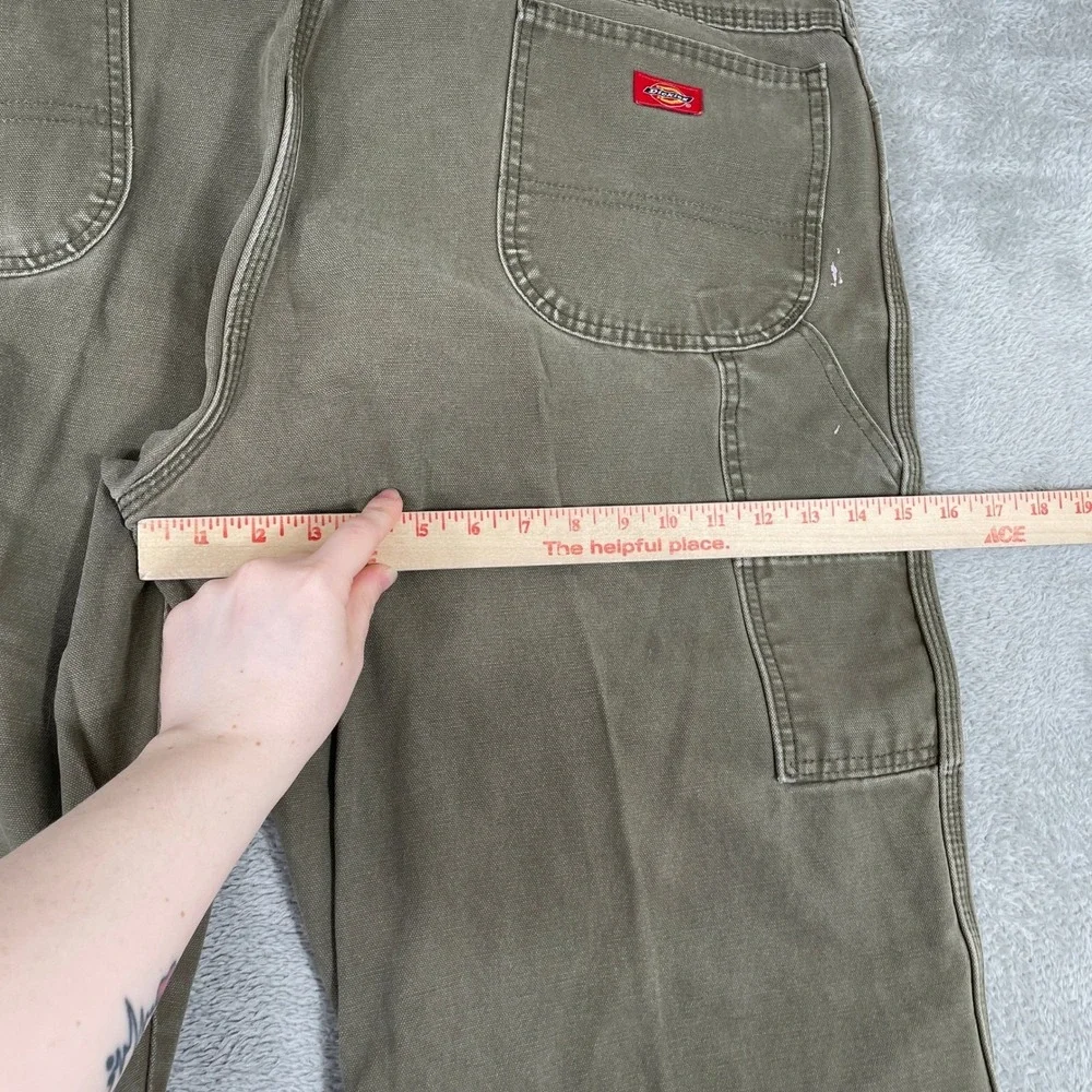 Dickies Carpenter Pants Mens 44x32 Brown Duck Canvas Utility Workwear Skater - Picture 12 of 15